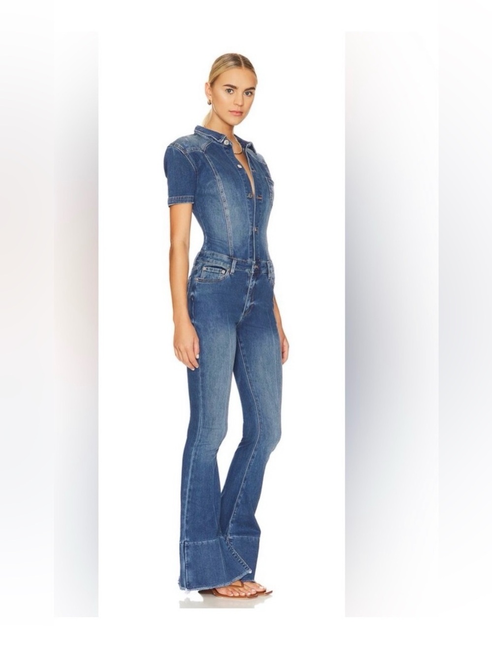 Ser.O.Ya Fallon Jumpsuit in Bayside Sz XS Revolve NWT - Picture 3 of 5